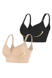 Women's Versatile Solid Color Adjustable Straps Soft Breathable Underwire Push-Up Bra