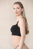 Women's Versatile Solid Color Adjustable Straps Soft Breathable Underwire Push-Up Bra