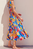 Women's Sweet Print Summer Tie-Up Straps Refreshing Dress